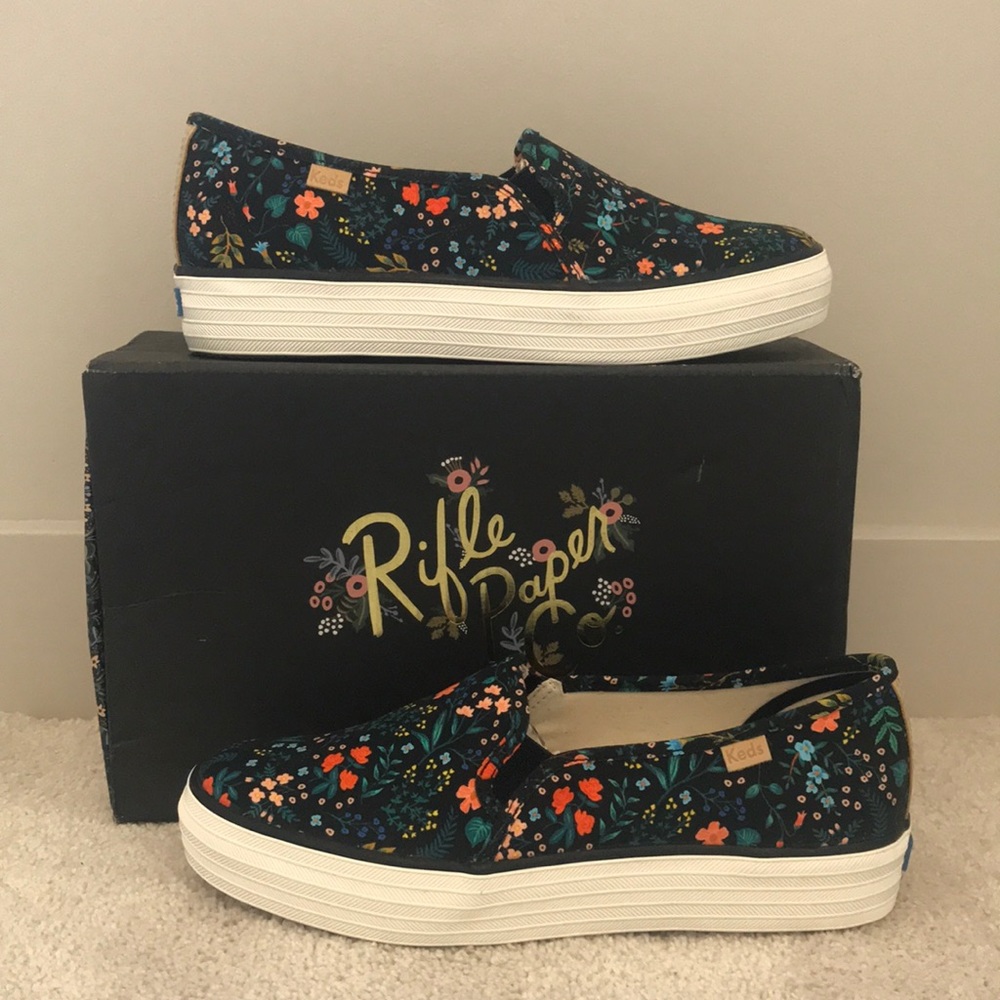 Keds x Rifle Paper Triple Decker Sneaker, Sz 8